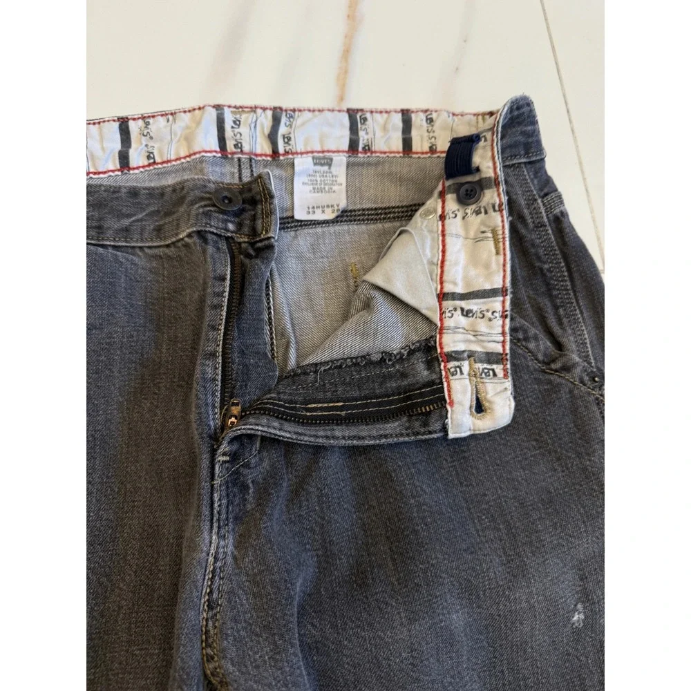 Vintage Levis Carpenter Jeans Mens 33x28 Faded Black Denim Relaxed Fit Pants